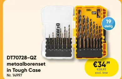 Promotie: metaalborenset in Tough Case