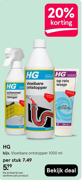 Aanbieding: HG vloeibare ontstopper