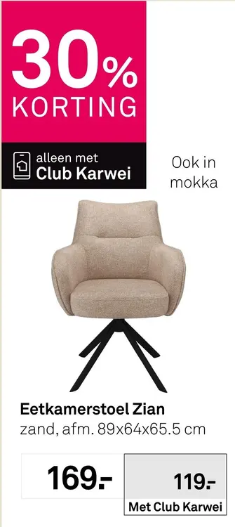 Aanbieding: Eetkamerstoel Zian