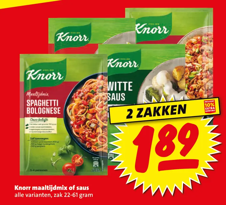 Aanbieding: Knorr maaltijdmix of saus