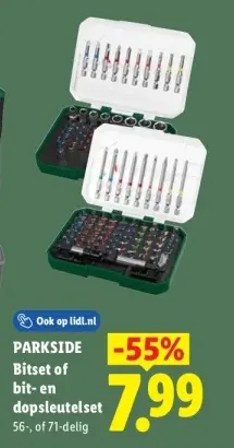 Aanbieding: Bitset of bit- en dopsleutelset