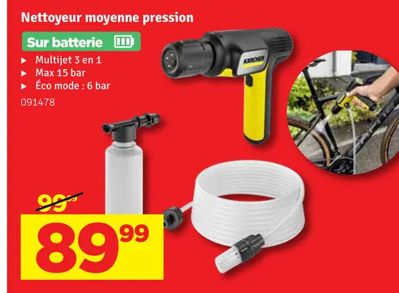 Offre: Nettoyeur moyenne pression