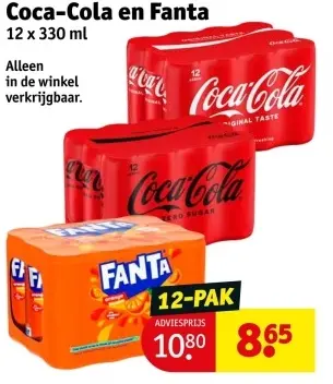 Aanbieding: Coca-Cola en Fanta