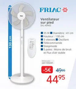 Offre: Ventilateur sur pied