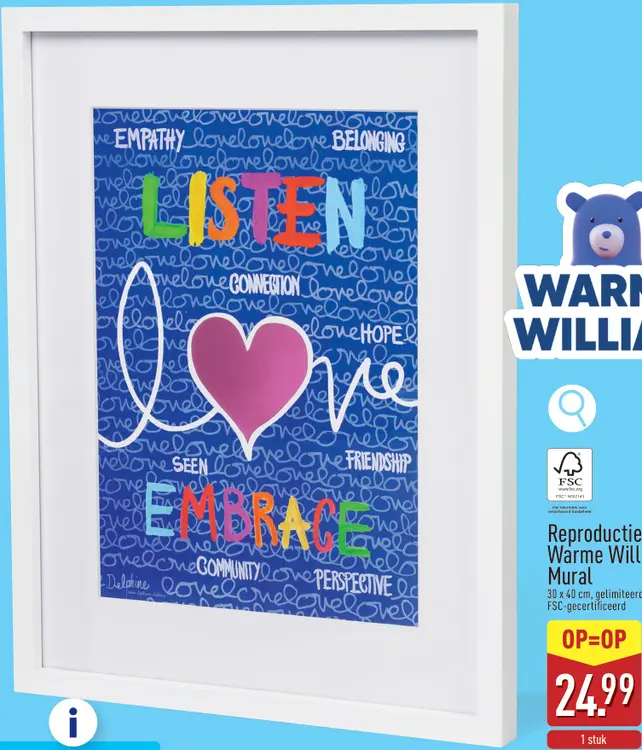 Promotie: Reproductie Warme William Mural