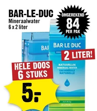 Aanbieding: Bar-Le-Duc Mineraalwater