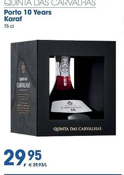 Promotie: Quinta Das Carvalhas Porto 10 Years Karaf