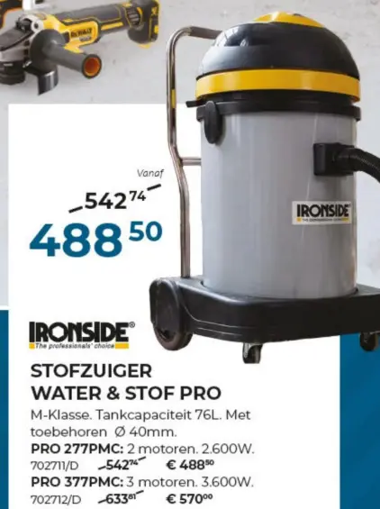 Promotie: Stofzuiger water & stof pro