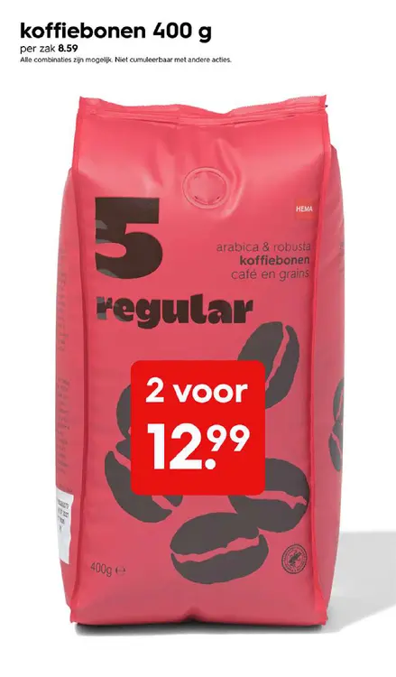 Promotie: Koffiebonen 400 g