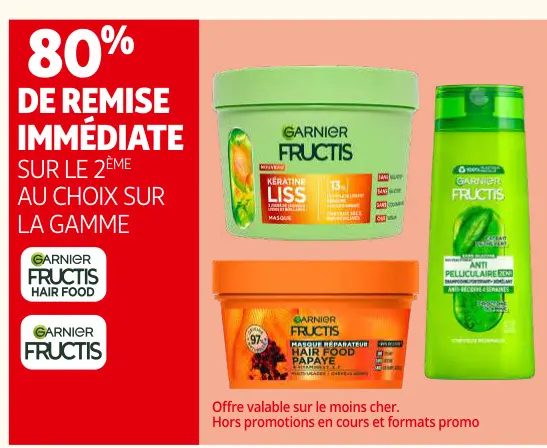 Offre: Garnier Fructis Hair Food Keratine LISS Masqu