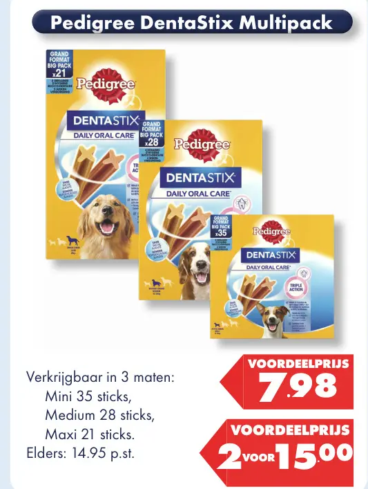 Aanbieding: Pedigree DentaStix Multipack