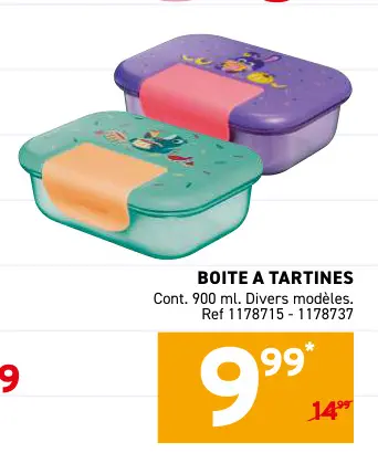 Offre: Boite a tartines
