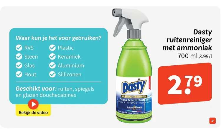 Promotie: Ruitenreiniger met ammoniak