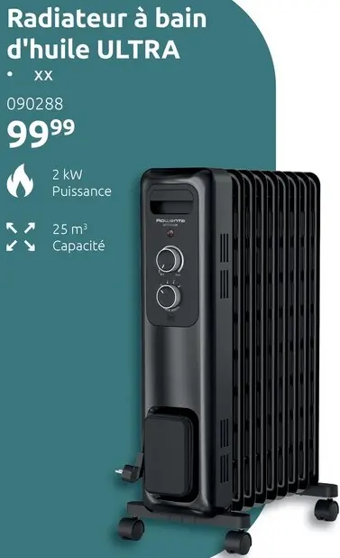 Offre: Radiateur à bain d'huile ULTRA