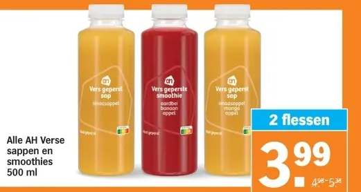 Aanbieding: AH Verse sappen en smoothies