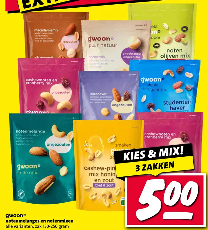 Aanbieding: notenmelanges en notenmixen