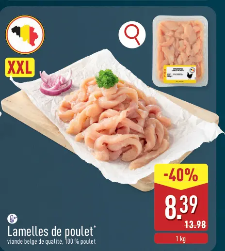 Offre: Lamelles de poulet