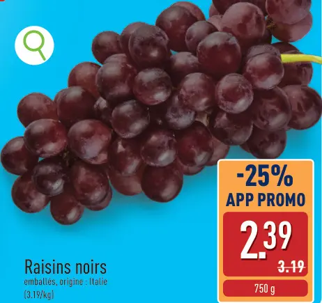 Offre: Raisins noirs
