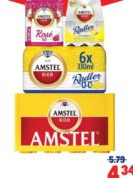 Aanbieding: Amstel Bier, Rosé, Radler Citroen, Radler 0.0