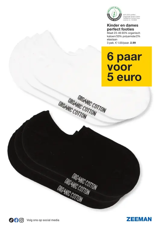 Promotie: Kinder en dames perfect footies