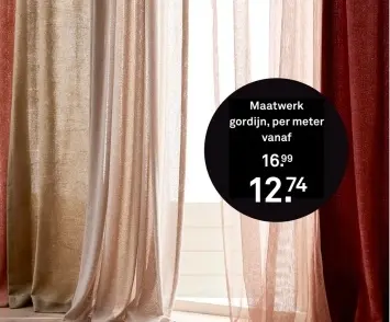 Aanbieding: Maatwerk gordijn