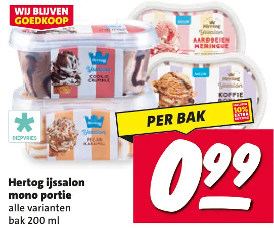 Aanbieding: Hertog Ijssalon mono portie