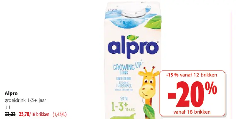 Promotie: groeidrink 1-3+ jaar