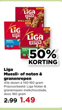 Aanbieding: Liga Muesli- of noten & granenrepen