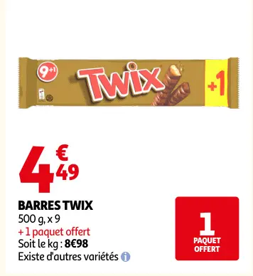 Offre: Barres Twix
