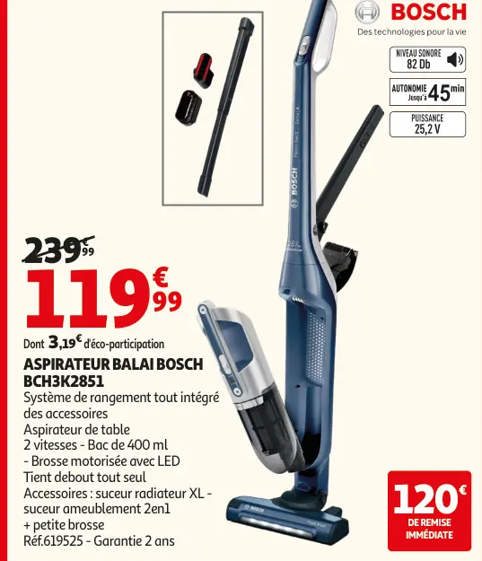 Offre: Aspirateur balai