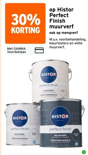 Aanbieding: Histor Perfect Finish muurverf