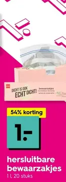 Aanbieding: hersluitbare bewaarzakjes