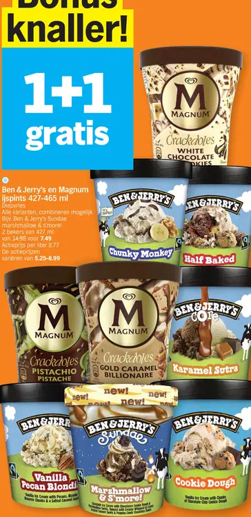 Promotie: Ben & Jerry's en Magnum ijspints
