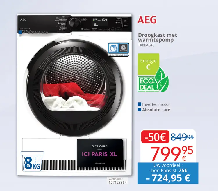 Aanbieding: Droogkast met warmtepomp