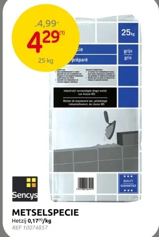Promotie: Metselspecie