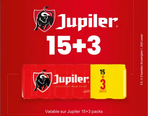 Offre: Jupiler 15+3 packs