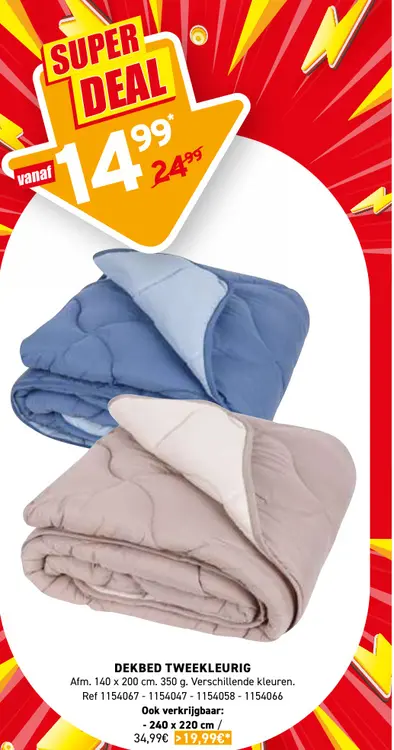 Promotie: Dekbed tweekleurig