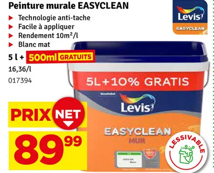 Offre: Peinture murale EASYCLEAN