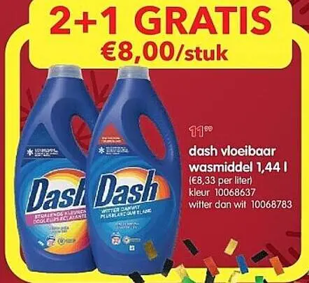 Aanbieding: dash vloeibaar wasmiddel