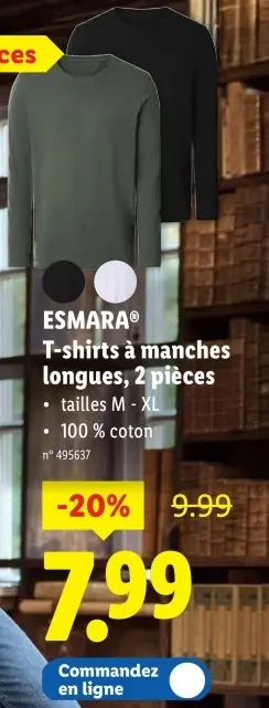 Offre: T-shirts à manches longues
