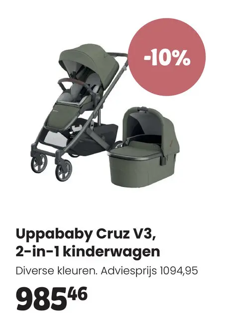Aanbieding: Uppababy Cruz V3, 2-in-1 kinderwagen