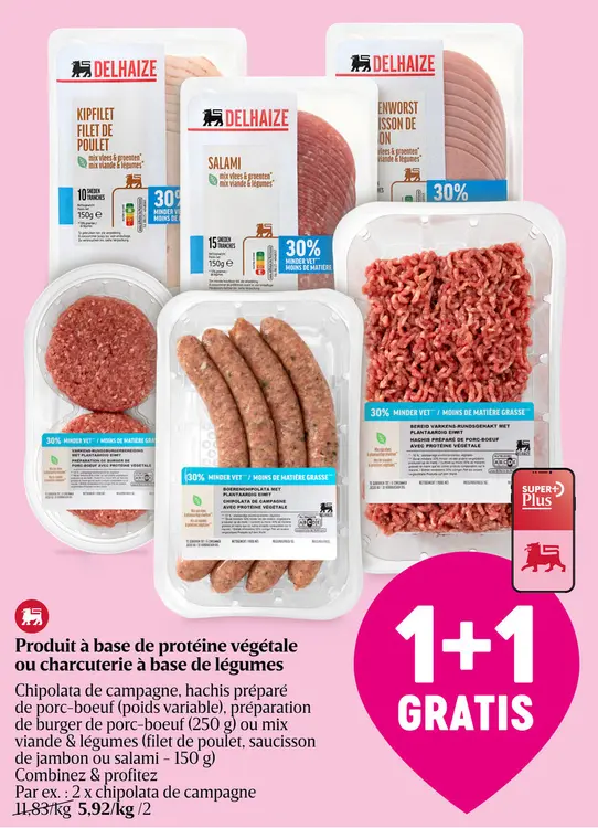 Offre: Produit à base de protéine végétale ou charcu