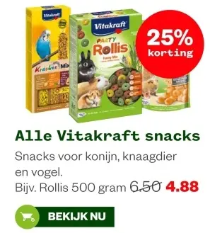 Aanbieding: Alle Vitakraft snacks