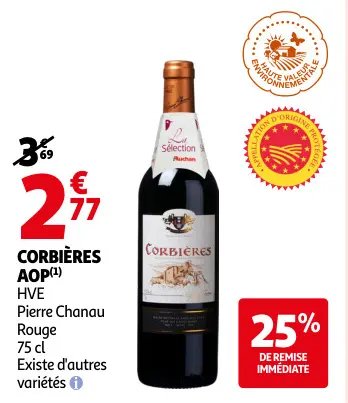 Offre: Pierre Chanau Corbières AOP HVE Rouge