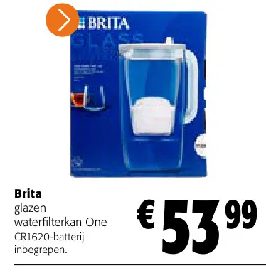 Promotie: glazen waterfilterkan One