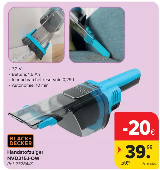 Promotie: Handstofzuiger NVD215J-QW