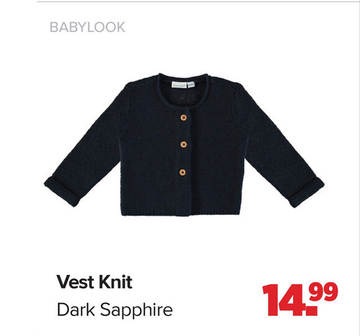 Aanbieding: BABYLOOK Vest Knit Dark Sapphire