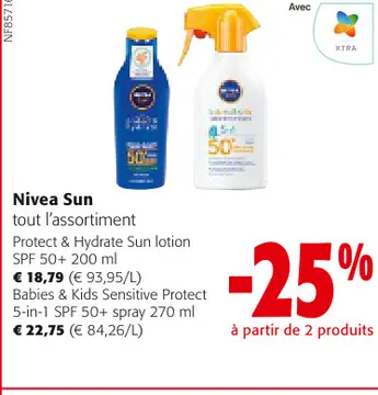 Offre: Nivea Sun tout l'assortiment