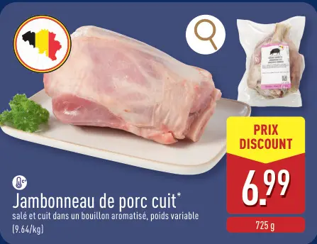 Offre: Jambonneau de porc cuit