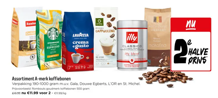 Promotie: Assortiment A-merk koffiebonen